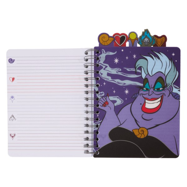 Diario con espiral iridiscente y pestañas - Villanos de DISNEY LOUNGEFLY