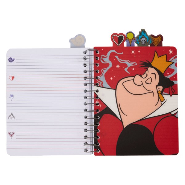 Diario con espiral iridiscente y pestañas - Villanos de DISNEY LOUNGEFLY