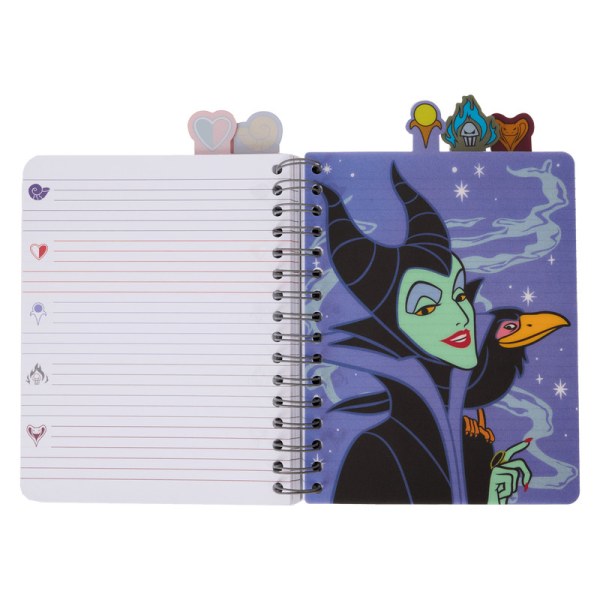 Diario con espiral iridiscente y pestañas - Villanos de DISNEY LOUNGEFLY
