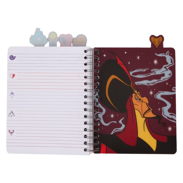 Diario con espiral iridiscente y pestañas - Villanos de DISNEY LOUNGEFLY