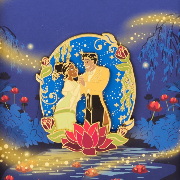 Pin caja de coleccionista Tiana y Naveen Glow - DISNEY LOUNGEFLY La princesa y el sapo 15.º aniversario