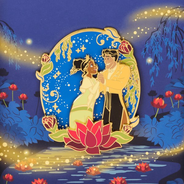 Pin caja de coleccionista Tiana y Naveen Glow - DISNEY LOUNGEFLY La princesa y el sapo 15.º aniversario