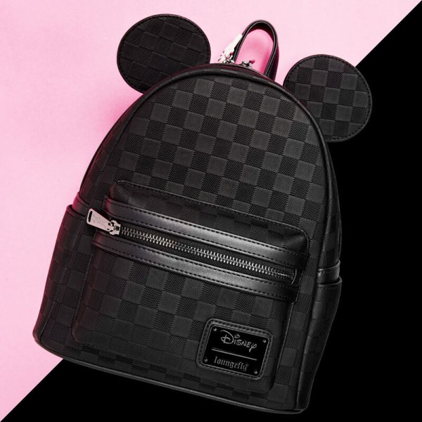 mini mochila con textura a cuadros de Mickey Mouse - DISNEY LOUNGEFLY