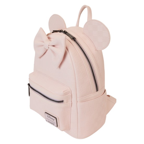 mini mochila con textura de cuadros de Minnie Mouse - DISNEY LOUNGEFLY