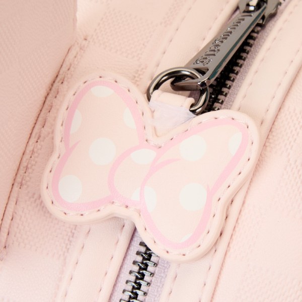 mini mochila con textura de cuadros de Minnie Mouse - DISNEY LOUNGEFLY