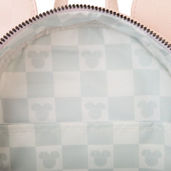 mini mochila con textura de cuadros de Minnie Mouse - DISNEY LOUNGEFLY
