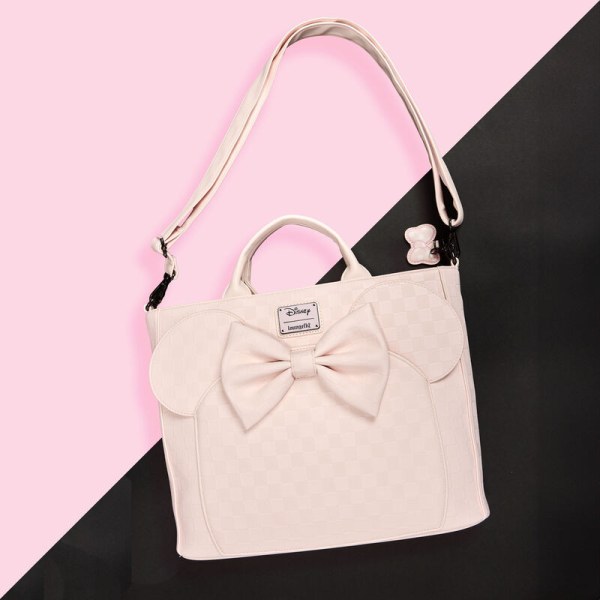 mochilas convertible y Bolsa Tote con textura de cuadros de Minnie Mouse - DISNEY LOUNGEFLY