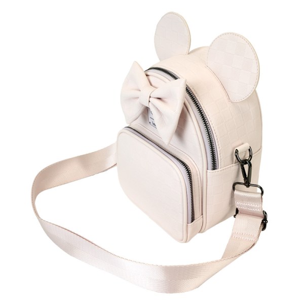 mini mochila y bolso bandolera con textura de cuadros de Minnie Mouse - DISNEY LOUNGEFLY