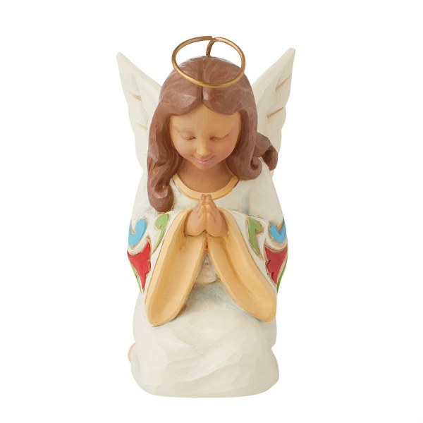 Figura en miniatura de un ángel rezando - Heartwood Creek