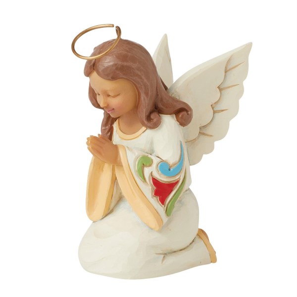 Figura en miniatura de un ángel rezando - Heartwood Creek
