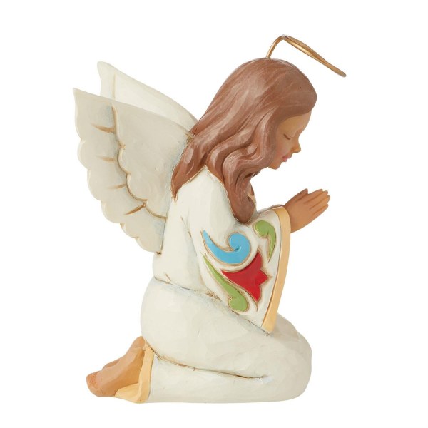 Figura en miniatura de un ángel rezando - Heartwood Creek