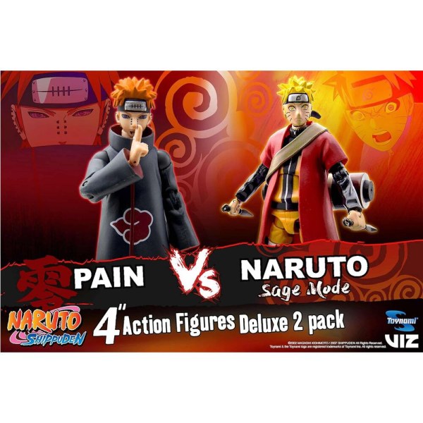 set figuras Naruto vs Pain Sage Mode - Naruto Shippuden 25º aniversario