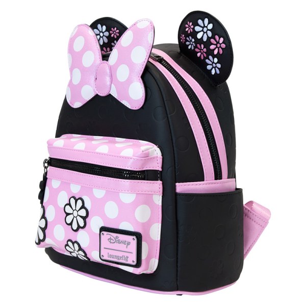Mini Mochila Minnie Mouse Floral Rock The Dots- DISNEY LOUNGEFLY