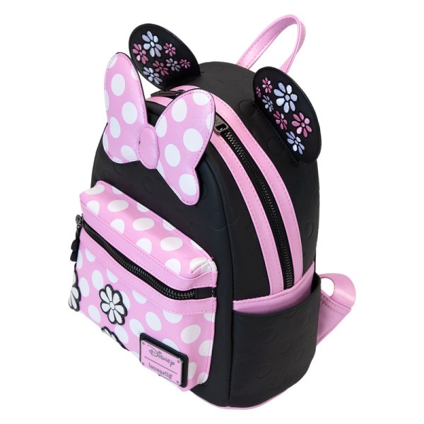 Mini Mochila Minnie Mouse Floral Rock The Dots- DISNEY LOUNGEFLY