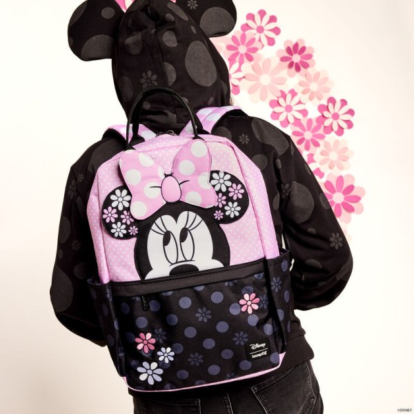 Mochilas de nailon con estampado floral Minnie Mouse - DISNEY LOUNGEFLY