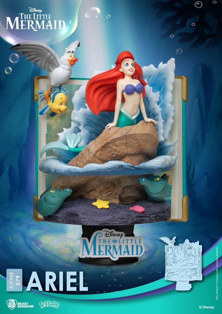 Diorama de Disney en PVC de la serie D-Stage Story Book Ariel de 15 cm