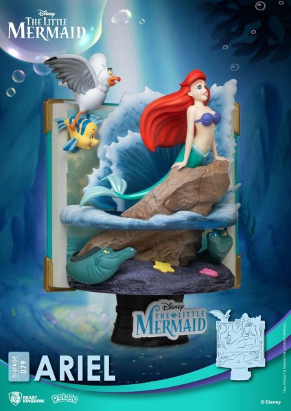 Diorama de Disney en PVC de la serie D-Stage Story Book Ariel de 15 cm