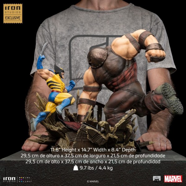 Estatuilla Marvel 1 BDS Art Scale Wolverine 10 Juggernaut heo Exclusiva UE 30 cm