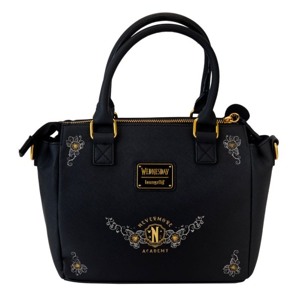 bolsos de hombro con diseño de máquina de escribir Arc Figural de Wednesday by Loungefly