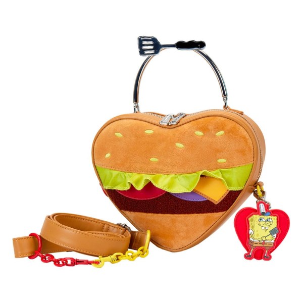 bolsos de hombro de peluche de Bob Esponja y Cangreburger de Nickelodeon by Loungefly