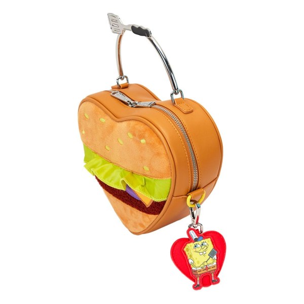 bolsos de hombro de peluche de Bob Esponja y Cangreburger de Nickelodeon by Loungefly