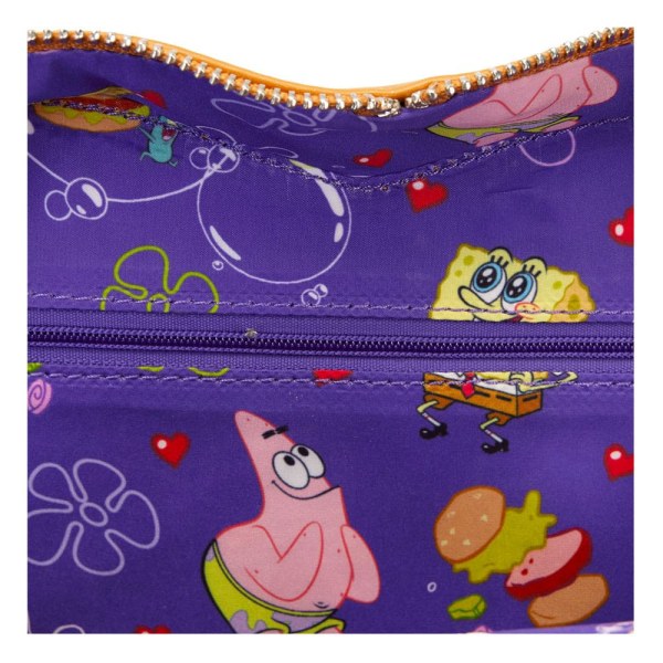bolsos de hombro de peluche de Bob Esponja y Cangreburger de Nickelodeon by Loungefly