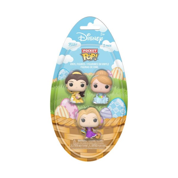 Pack Disney 3 figuras Pocket POP! Princesa Huevo de vinilo 4 cm