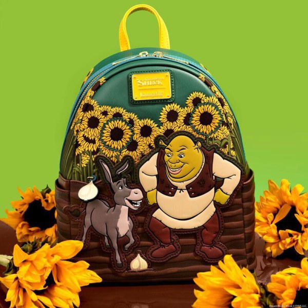 Mini Mochila de campo de girasoles de Shrek y Donkey de Dreamworks by Loungefly