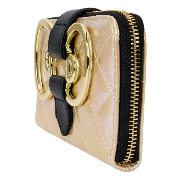 Monedero dorado del 50.º aniversario de Hello Kitty de Loungefly
