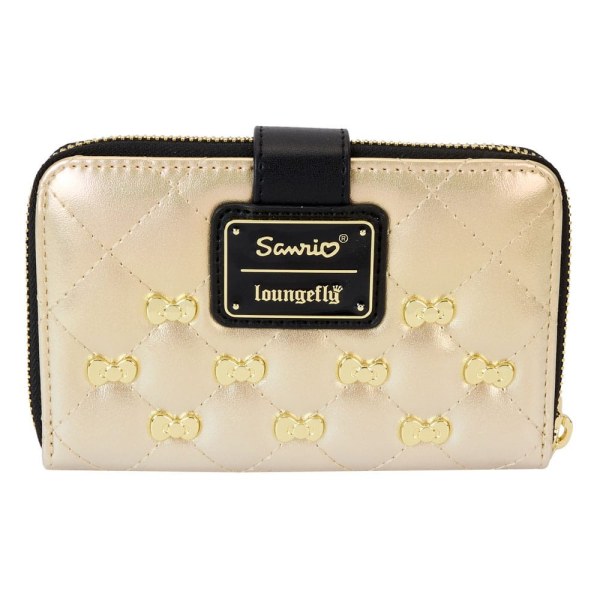 Monedero dorado del 50.º aniversario de Hello Kitty de Loungefly