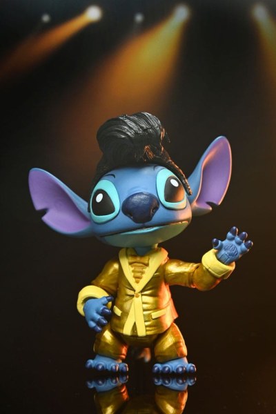 Figura de Elvis Stitch con traje dorado Ultimate de Lilo & Stitch de 18 cm