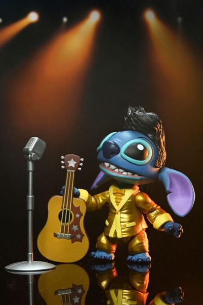 Figura de Elvis Stitch con traje dorado Ultimate de Lilo & Stitch de 18 cm