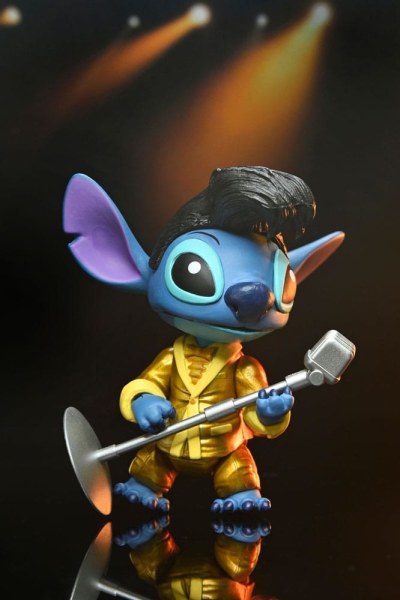 Figura de Elvis Stitch con traje dorado Ultimate de Lilo & Stitch de 18 cm