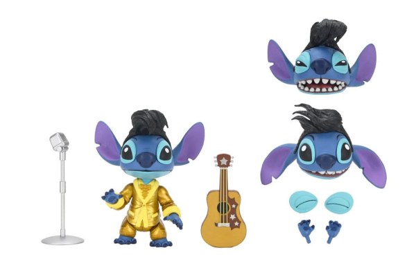 Figura de Elvis Stitch con traje dorado Ultimate de Lilo & Stitch de 18 cm