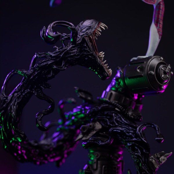 Estatuilla Hombre Araña vs Villanos 1 10 Scale Ghost Spider Diorama 34 cm