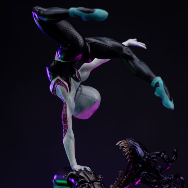 Estatuilla Hombre Araña vs Villanos 1 10 Scale Ghost Spider Diorama 34 cm