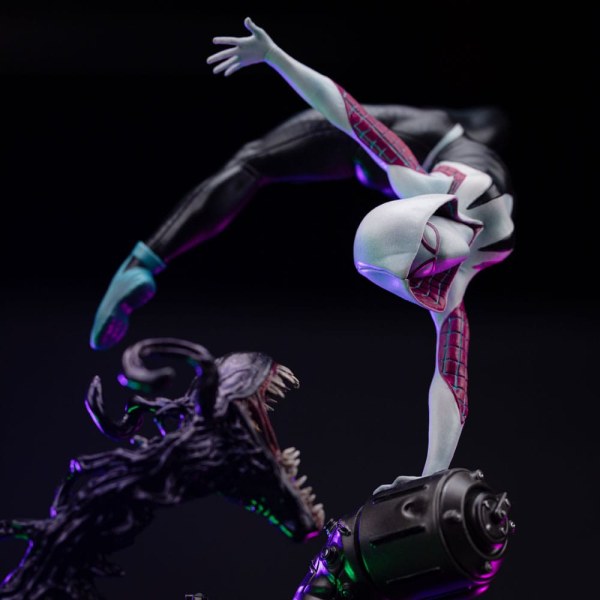 Estatuilla Hombre Araña vs Villanos 1 10 Scale Ghost Spider Diorama 34 cm