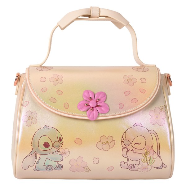 Bolso Bandolera con asa de lazo Stitch & Angel Cherry Blossom - DISNEY LOUNGEFLY