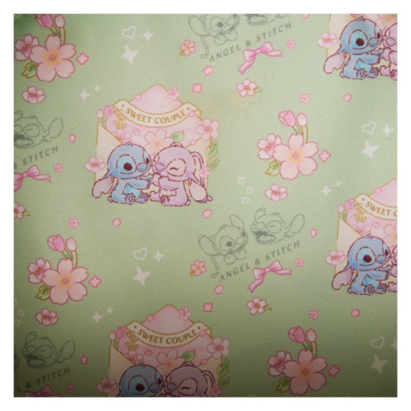 Bolso Bandolera con asa de lazo Stitch & Angel Cherry Blossom - DISNEY LOUNGEFLY