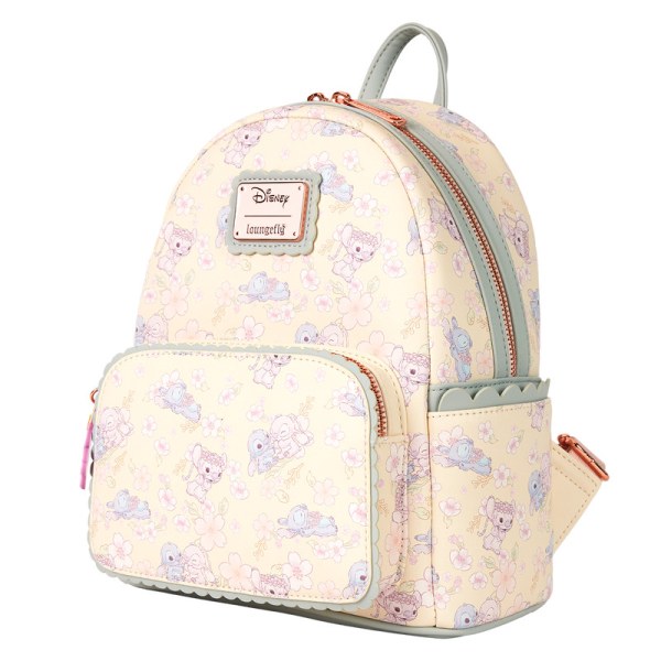 Mini Mochila Stitch y Angel Cherry Blossom - DISNEY LOUNGEFLY