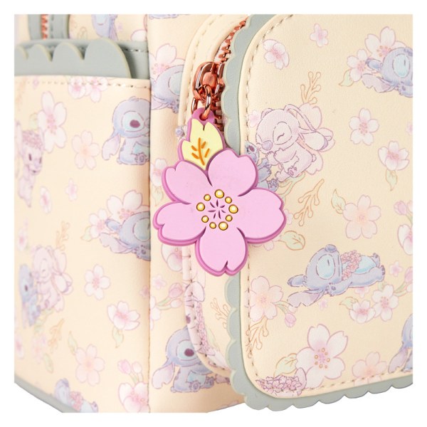 Mini Mochila Stitch y Angel Cherry Blossom - DISNEY LOUNGEFLY