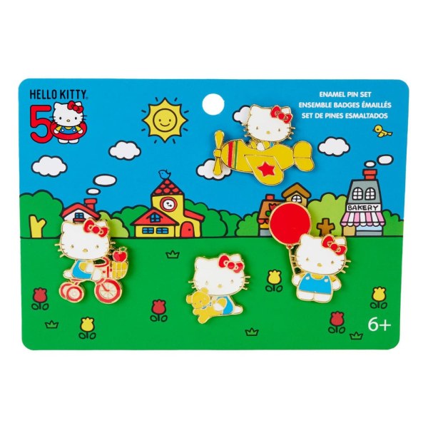 Set de 4 pins esmaltados Hello Kitty 50 Aniversario - Loungefly
