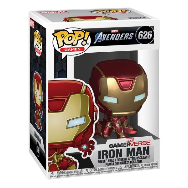 Figura de vinilo POP! 626 Marvel Los Vengadores (videojuego de 2020) Iron Man 9 cm
