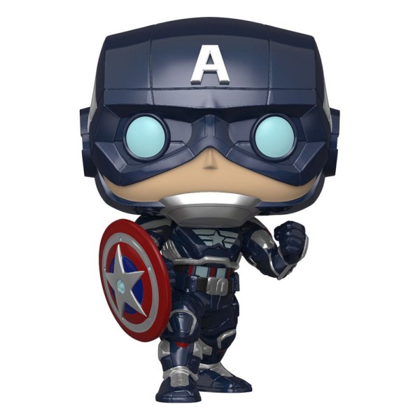 Figura de vinilo POP! 627 Marvel Los Vengadores (videojuego de 2020) Capitán América 9 cm