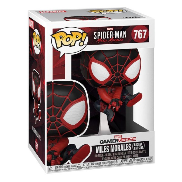 Figura de vinilo de Hombre Araña POP! 767 Juegos de Marvel Miles Morales Traje Bodega 9 cm