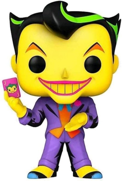 Figura de vinilo POP! 370 Heroes de DC Comics Joker (Luz Negra) 9 cm