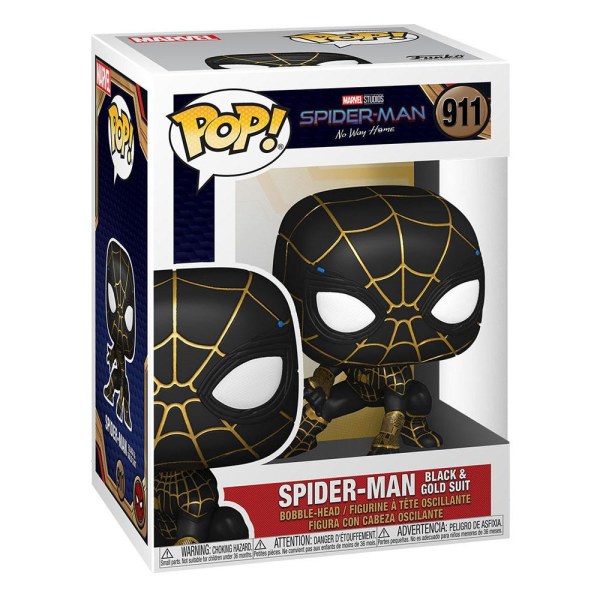 Hombre Araña: Sin Camino a Casa POP! 911 Figura de vinilo Hombre Araña (Traje Negro y Dorado) 9 cm