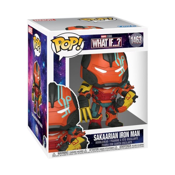 ¿Qué pasaría si...? POP! 1463 de gran tamaño, vinilo de animación de Iron Man de Sakaria, 15 cm