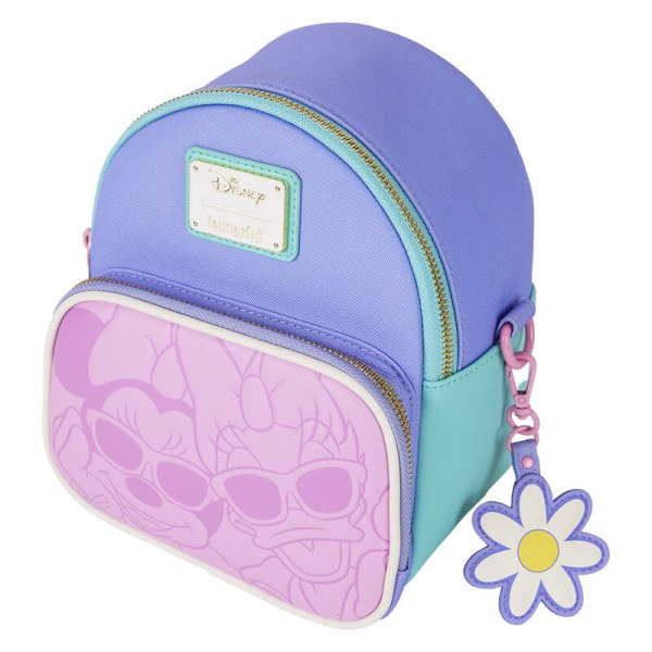 mini mochila convertible y bolso bandolera Daisy & Minnie - DISNEY LOUNGEFLY Daisy 85.º aniversario
