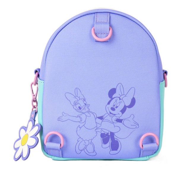 mini mochila convertible y bolso bandolera Daisy & Minnie - DISNEY LOUNGEFLY Daisy 85.º aniversario